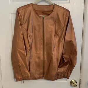 Terry Lewis Classic Luxuries Copper Leather Jacket